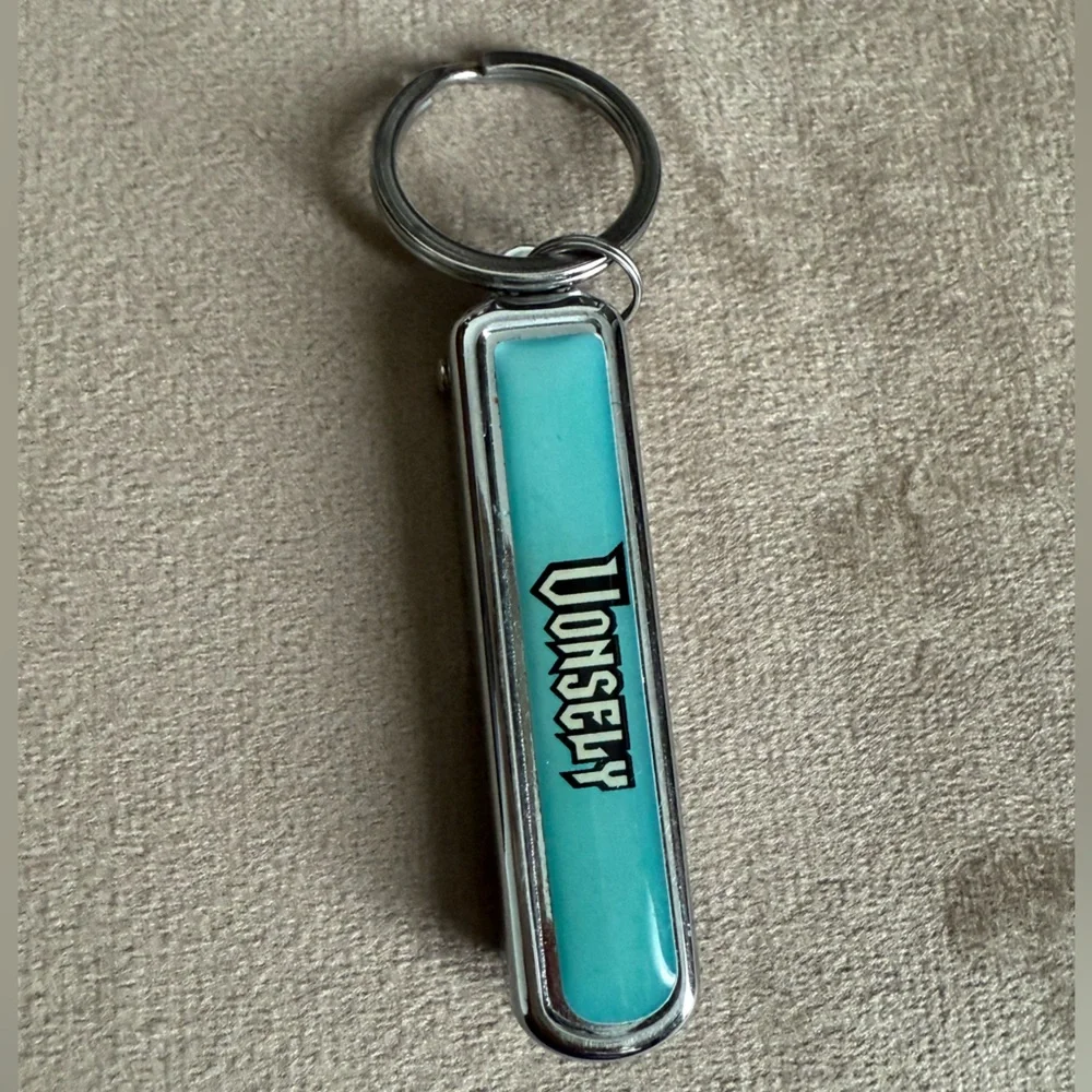 Turquoise Keychain with Silver Accents